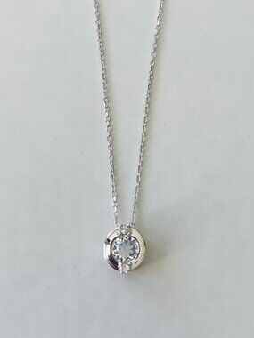 925 Sterling Silver Austrian Crystal Pendant Necklace NWT